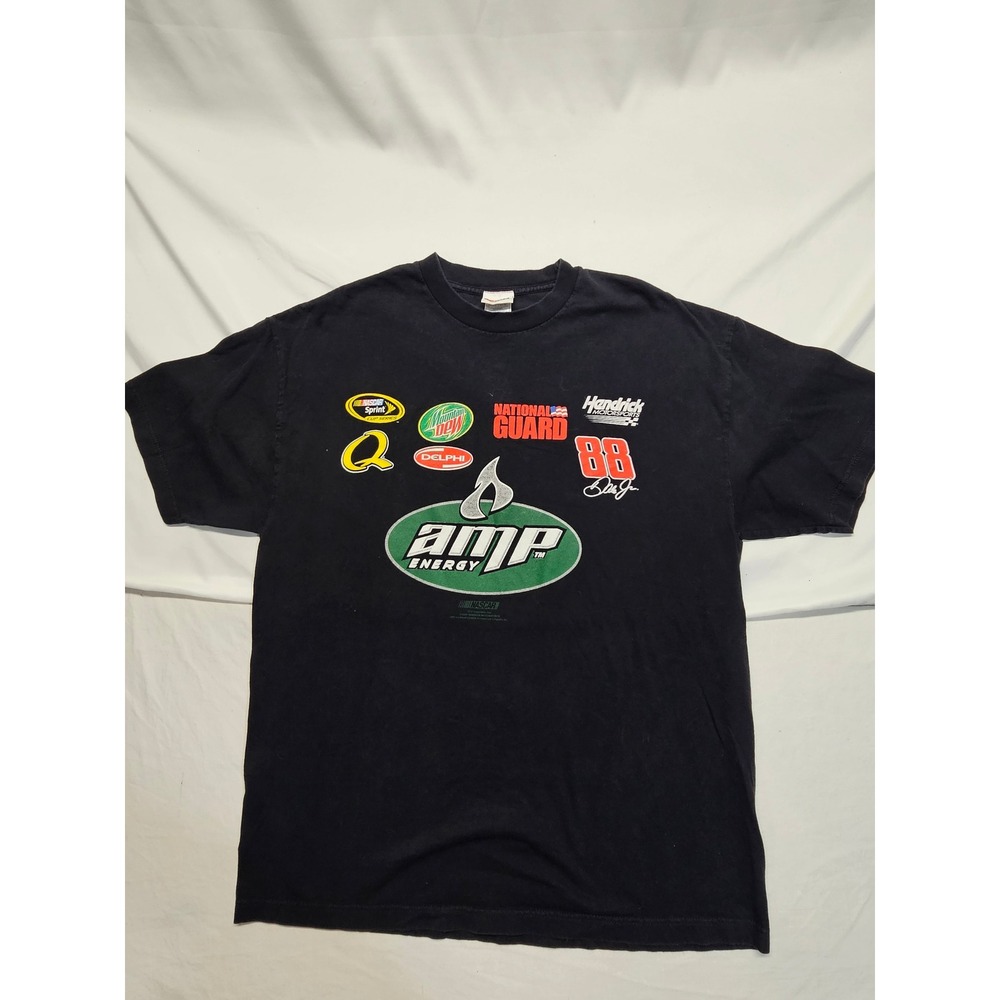 Chase Authentics Dale Earnhardt Jr NASCAR Amp Energy T-Shirt Mens XL Black 2008